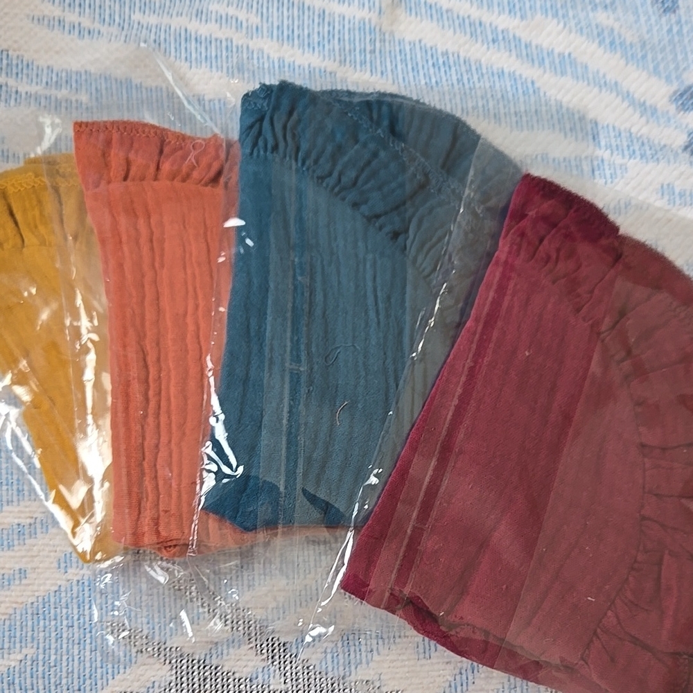 NEW Baby Bibs Set - Yellow, Green, Red, Orange